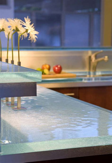 modern  stylish glass kitchen countertop ideas architecture design