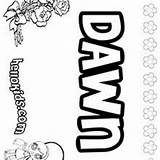 Dawn Coloring Pages Name Danielle Hellokids Dawson sketch template