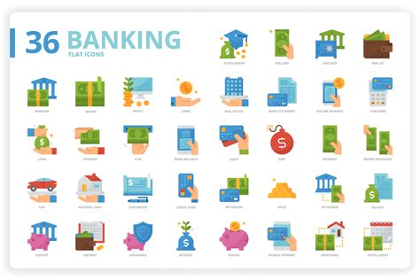 banking icons   styles outline icons creative market