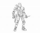 Halo Coloring Cortana Character Pages Printable Another John sketch template