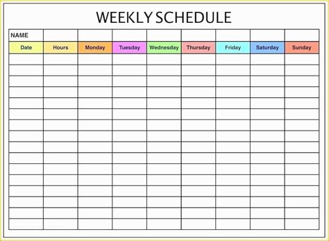 schedule calendar printable