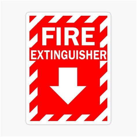 fire extinguisher stickers redbubble