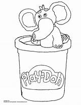 Doh Play Coloring Happy Elephant Coloringsheet Holiday Kids sketch template