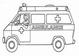 Ambulance Printable sketch template