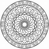 Coloring Pages Mandala Circle Adults Illusion Color Patterns Clipartmag Kids Windows Beautiful Peaksel sketch template