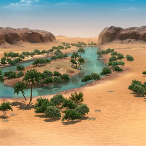 desert oasis cgtrader