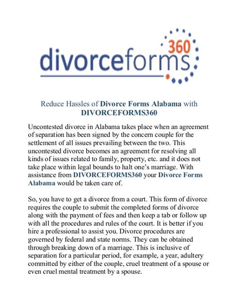 divorce forms alabama