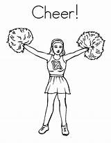 Coloring Cheerleader Pages Cheer Cheerleaders Getcolorings Printable Print Getdrawings sketch template