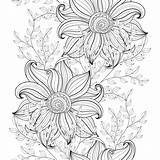 Coloring Pages Flowers Advanced Adults Kidspressmagazine Kids Now sketch template