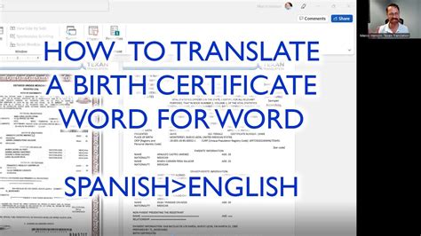 translate  birth certificate  uscis spanish  english