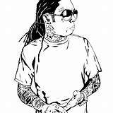 Lil Wayne Coloring Pages Boosie Drawing Keef Chief Template sketch template