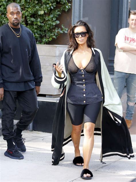 Kim Kardashian See Through Bra In New York 04 Celebrity