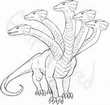 Hydra Mythical Colouring Imgarcade Boceto sketch template