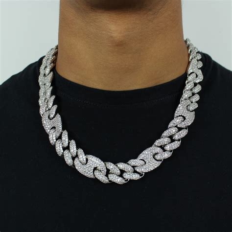 20mm Iced Out Gucci Link Chain In White Gold Jewlz Express