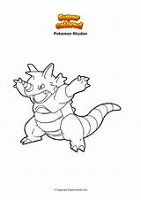 Pokemon Dibujo Ausmalbilder Sandaconda Gestein Rhydon Supercolored Lucario Ausmalbild sketch template