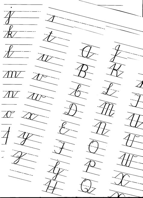 cursive alphabet practice pages cursive writing  life  nf