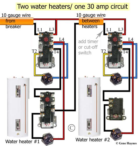water heater wiring diagram dual element