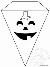 Pennant Pumpkin Party Coloring sketch template