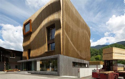 rippling wood facade  fubiz media