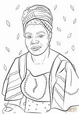 Coloring Pages Maya Angelou Sheets Printable History Women Month Famous Obama Michelle Girl Para Kids Power Color African Books Desenhos sketch template