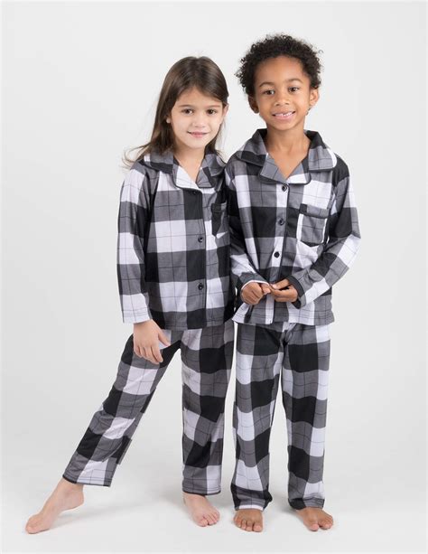 leveret kids button  pajamas boys girls  piece christmas pajama set ebay