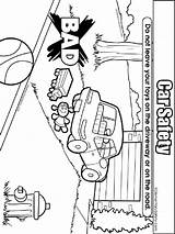 Coloring Pages Safety Car Printable Educational sketch template