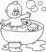 Coloring Bath Bathing Pages Clipart Bubbles Library Personal Clip sketch template