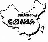China Map Coloring Clipart Pages Printable Color Online Popular sketch template