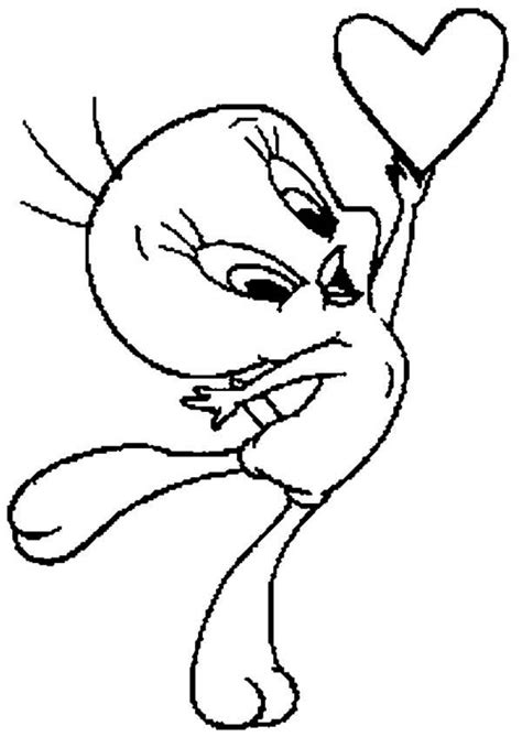 easy precious moments drawings tweety bird  love coloring page