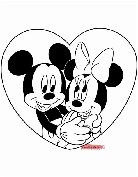 mickey mouse valentines coloring pages unique valentine  day printable