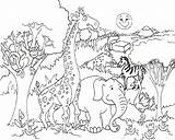 Coloring Pages Animals Safari Wild Animal Color Giraffe Things Para Popular Giraffes Well sketch template