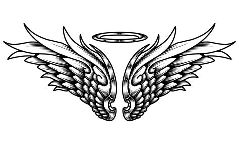 vector angel wings tribal tattoo  vector art  vecteezy