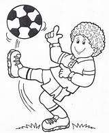 Bola Voetbal Jogando Menino Muitos Kleurplaten Espacoeducar Criança sketch template