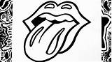 Rolling Stones Drawing Dibujar Logo Los El Como Draw Drawings sketch template