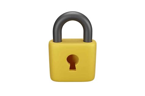 yellow closed padlock lock icon safety kitnet