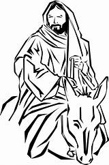 Jesus Donkey Riding Clipart Clip Clipground sketch template