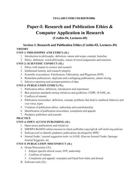 paper  research publication ethics common   syllabus