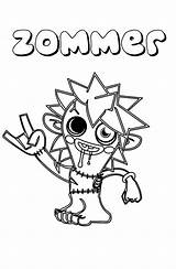 Coloring Pages Moshi Monster Waldo Zommer Metal Head Getcolorings Printable Color sketch template