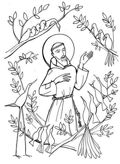 st francis  assisi coloring pages  catholic kids family holiday