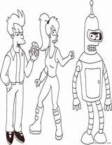 Futurama Pages Coloring Printable Coloring4free Book Colouring Kids Related Posts Choose Board sketch template