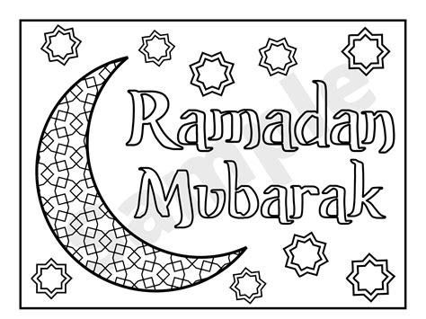 ramadan coloring pages ramadan printable  kids  etsy