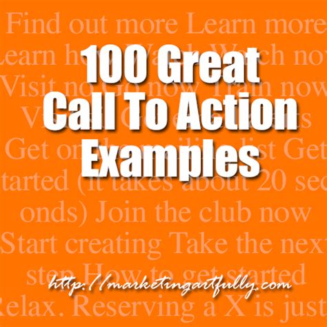 great call  action examples marketing artfully