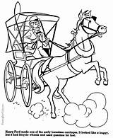 Coloring Pages Horse Carriage History Buggy Horseless Kids American Patriotic Clipart Color Getdrawings Drawing Kid Printing Help Library sketch template