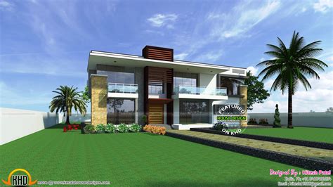 indian contemporary house kerala home design  floor plans