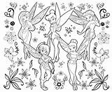 Tinkerbell Coloring Pages Friends Getcolorings sketch template