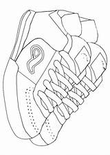 Shoes Sports Coloring Edupics sketch template