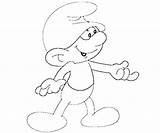 Smurf Clumsy Coloring Smurfs Drawings Line Popular Library Clipart sketch template