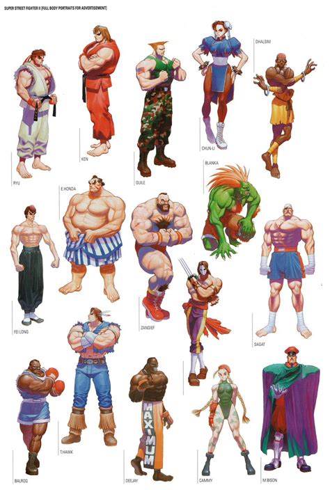 Super Street Fighter 2 All Characters 90s