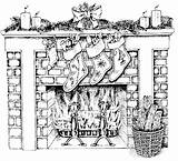 Coloring Christmas Fireplace Drawing Pages Xmas Adult Printable Kids Scene Adults Color Book Colouring Hard Sheet Fire Drawings Sheets Victorian sketch template