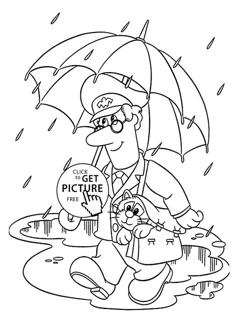 postal worker coloring pages